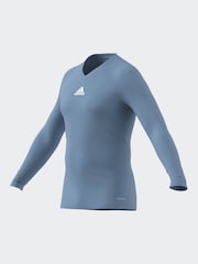 Синий - Базовый топ с длинными рукавами adidas Teamwear - Изображение 3 из 8