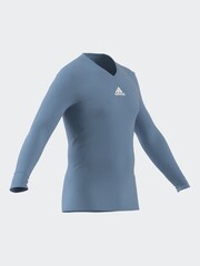 Синий - Базовый топ с длинными рукавами adidas Teamwear - Изображение 4 из 8