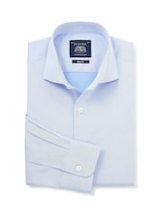 Himmelblau - Savile Row Company Slim-Fit-Baumwolltwill-Hemd mit einfacher Manschette, formell - Bild 1 von 3