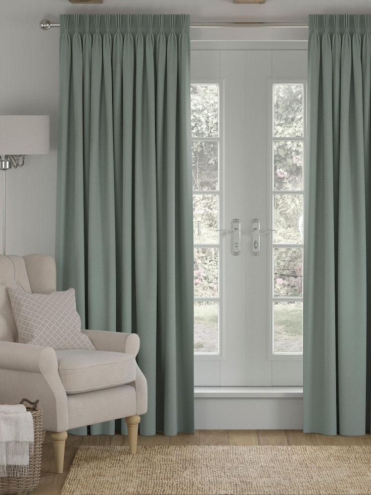 Sage 100% Cotton Made to Measure Curtains - Image 1 of 9