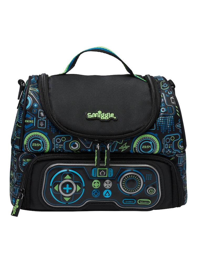 Smiggle Black Virtual Double Decker Lunchbox With Strap - Image 1 of 2