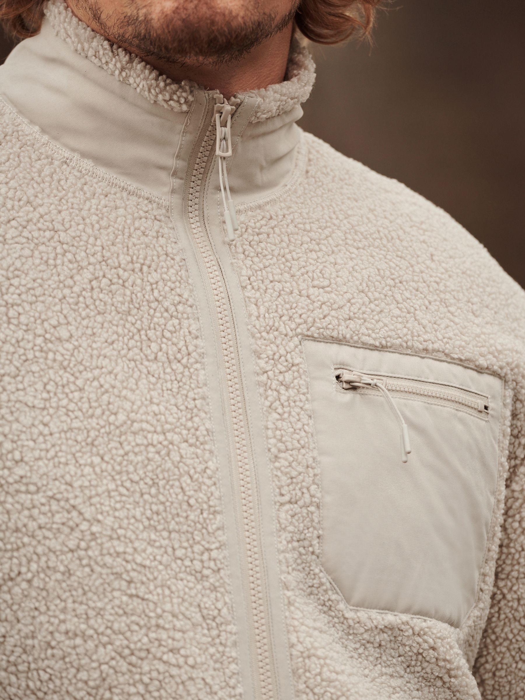 Zip through fleece jacket on sale
