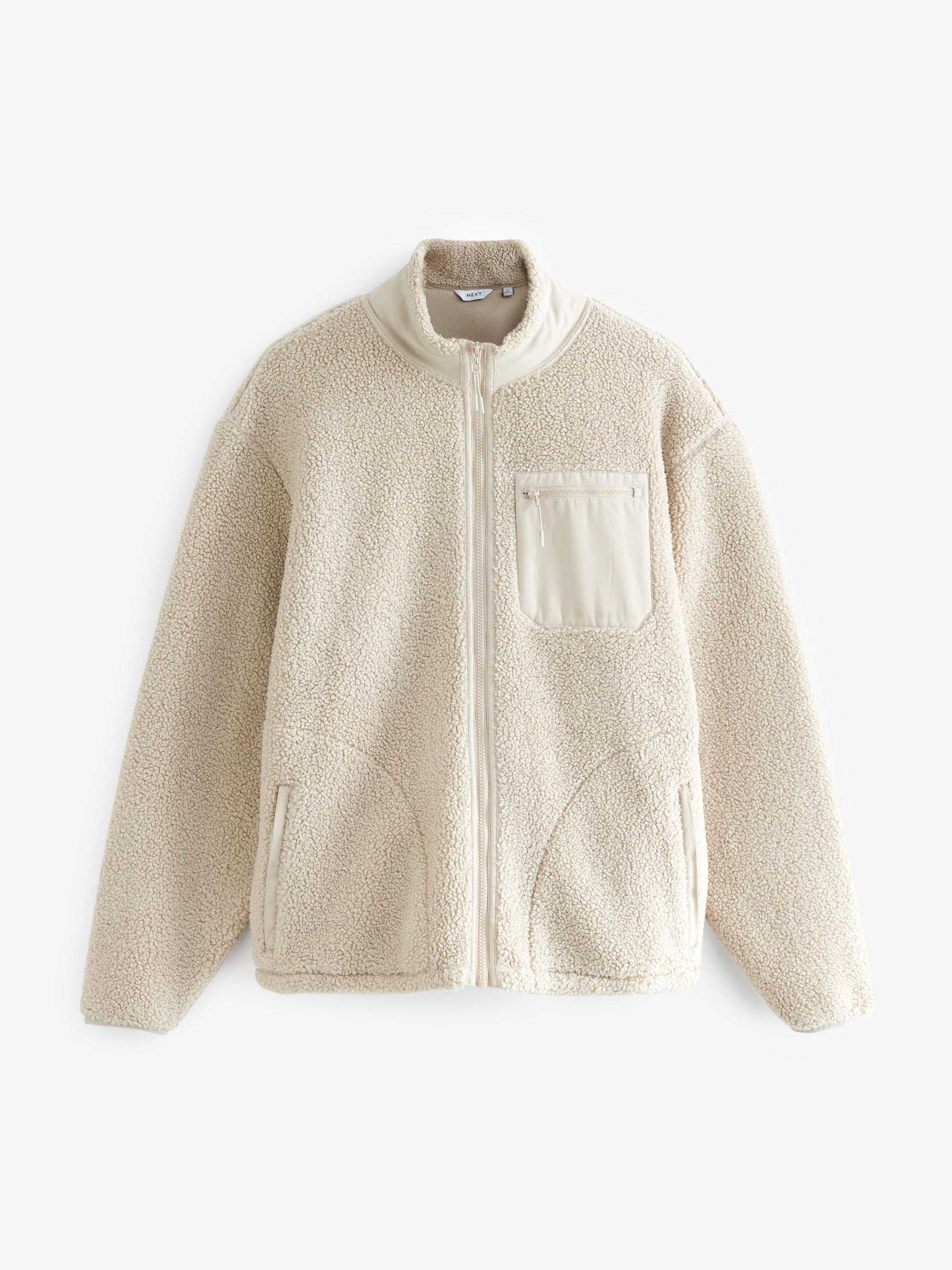 Zip through fleece jacket outlet