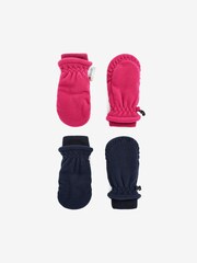 Pink/Navy Thermal Fleece Mitts 2 Pack (3mths-6yrs) - Image 1 of 3