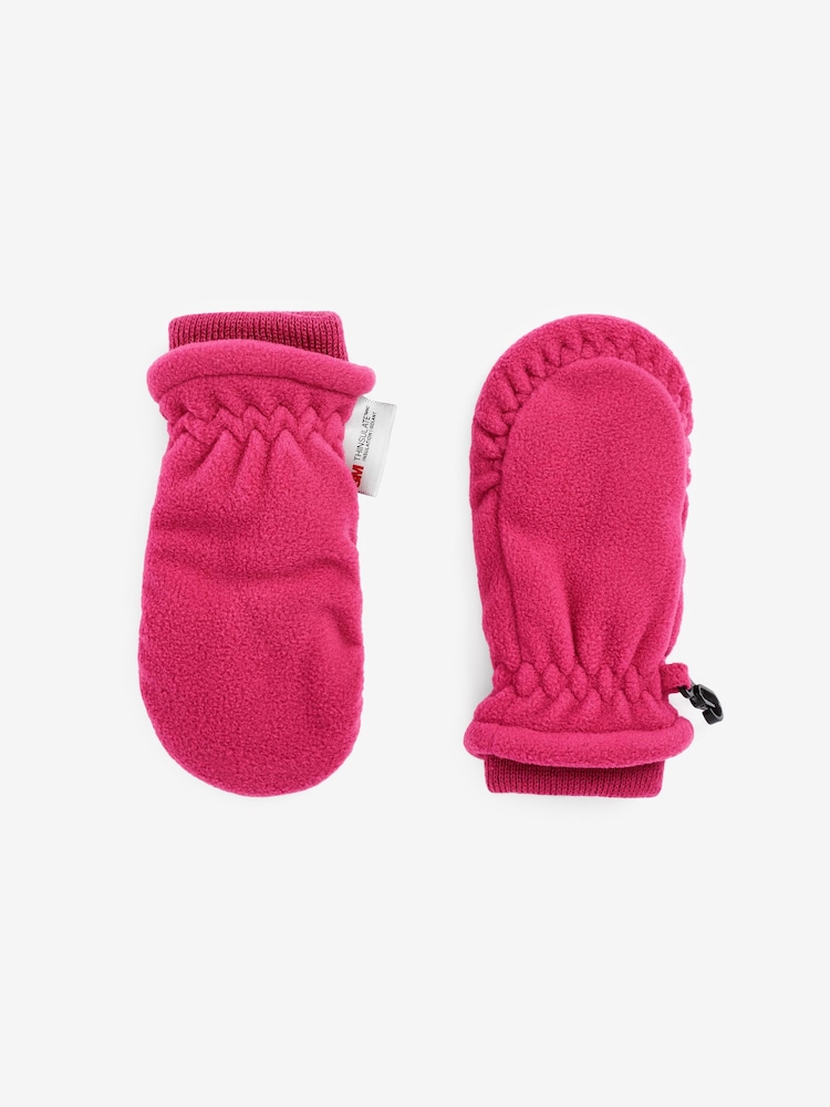 Pink/Navy Thermal Fleece Mitts 2 Pack (3mths-6yrs) - Image 3 of 3
