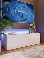 Frank Olsen White Smart LED TV Stand - Image 1 of 10