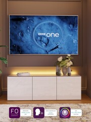 Frank Olsen White Smart LED TV Stand - Image 3 of 10