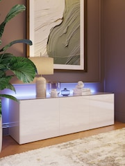 Frank Olsen White Smart LED TV Stand - Image 5 of 10