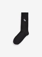 Schwarz/Waldtiere - Socken mit origineller Stickerei, 8er-Pack - Bild 7 von 9