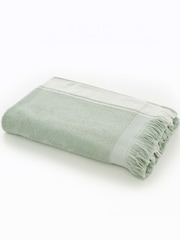 The Lyndon Company Sage Shoreline Stripe Beach Towel - Image 2 of 2