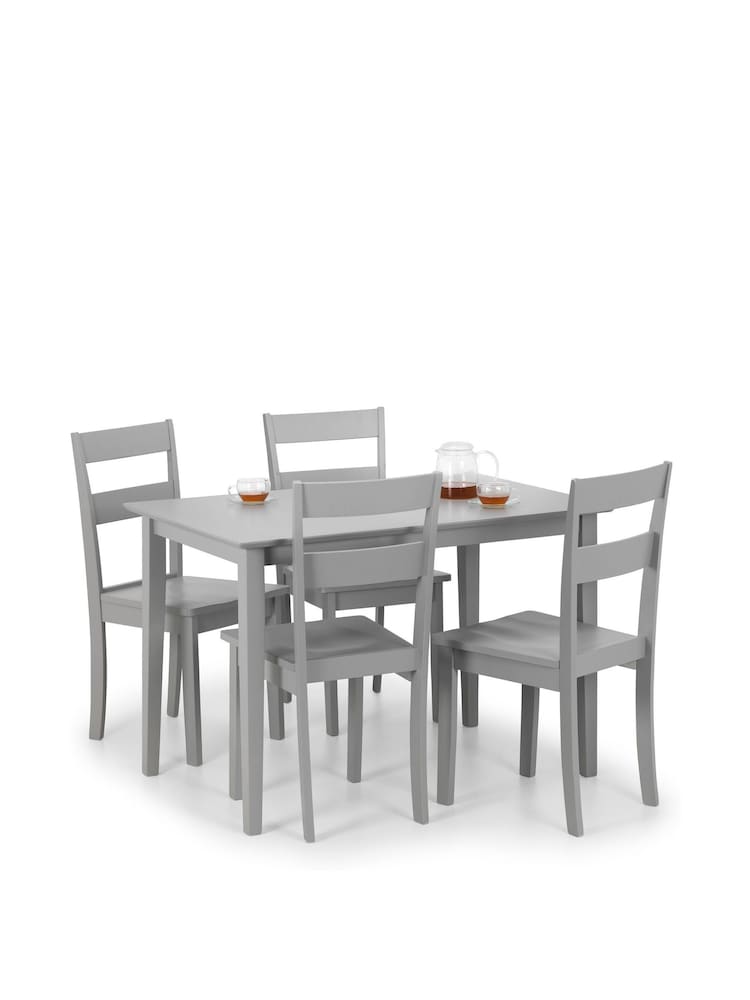 Julian Bowen Set of 2 Grey Kobe Dining Chairs - Image 1 of 3