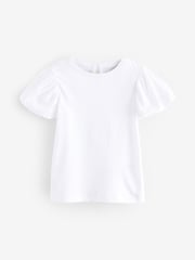 Белый - Puff Short Sleeve 100% Cotton T-Shirt (3mths-7yrs) - Изображение 5 из 7