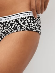 Белый/черный с принтом - Logo Knickers 4 Pack - Изображение 4 из 9