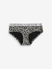 Белый/черный с принтом - Logo Knickers 4 Pack - Изображение 6 из 9