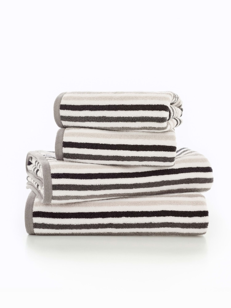 Deyongs Chrome Bliss 100% Cotton Linear Stripe Towel - Image 3 of 3 Deyongs Chrome Bliss 100% Cotton Linear Stripe Towel - Image 3 of 3