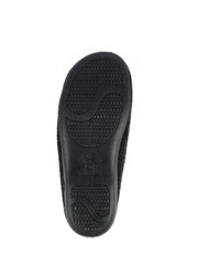 Lazy Dogz Charley Paw Print Full Black Slippers - Image 7 of 8