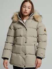 Zavetti Canada Cream Fiorella Puffer Parka Jacket - Image 1 of 6