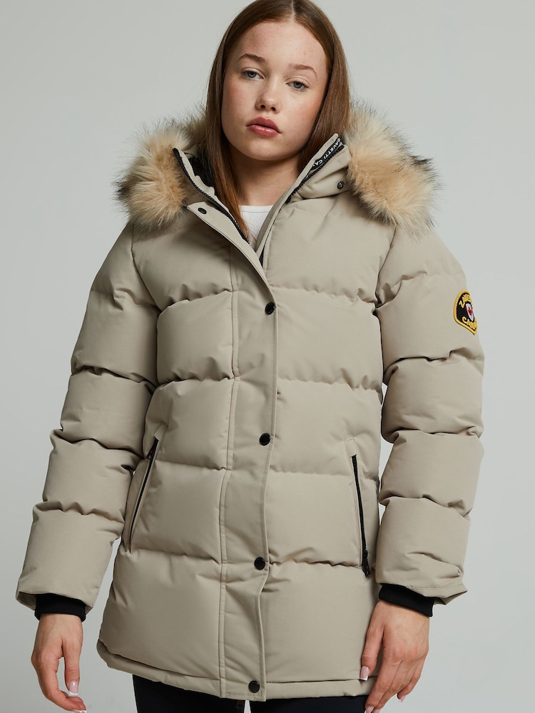 Zavetti Canada Cream Fiorella Puffer Parka Jacket - Image 1 of 6