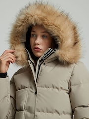 Zavetti Canada Cream Fiorella Puffer Parka Jacket - Image 6 of 6