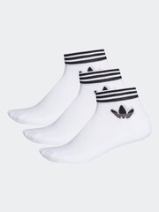 adidas snow White Trefoil Ankle Socks 3 Pack - Image 1 of 2