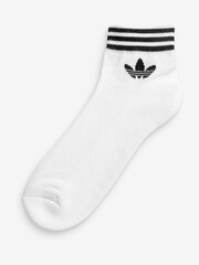 adidas snow White Trefoil Ankle Socks 3 Pack - Image 2 of 2