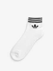 adidas snow White Trefoil Ankle Socks 3 Pack - Image 2 of 2