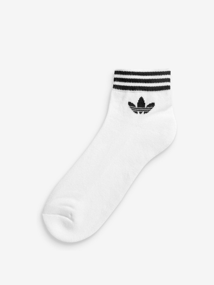 adidas snow White Trefoil Ankle Socks 3 Pack - Image 2 of 2