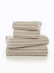 Deyongs Stone Malmo 100% Cotton Stripe Towel - Image 3 of 3