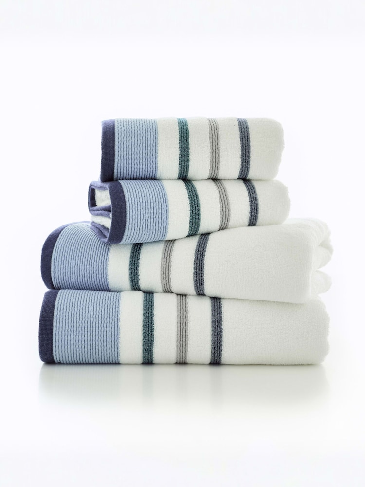 Deyongs Oceanic Portland Stripe Supersoft Towel - Image 2 of 2 Deyongs Oceanic Portland Stripe Supersoft Towel - Image 2 of 2