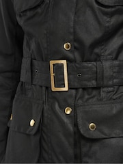 Barbour® International Black Waxed Iconic Biker Jacket - Image 15 of 15