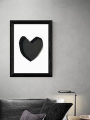 East End Prints Black Black Heart Framed Print - Image 1 of 4