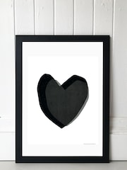 East End Prints Black Black Heart Framed Print - Image 2 of 4
