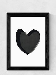 East End Prints Black Black Heart Framed Print - Image 4 of 4