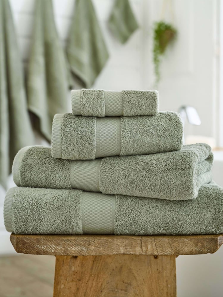Deyongs Sage Egyptian Cotton Embrace Towel - Image 1 of 4 Deyongs Sage Egyptian Cotton Embrace Towel - Image 1 of 4