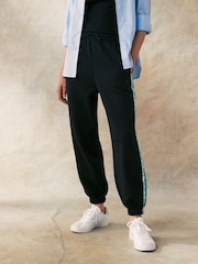 adidas Black Animal 3 Stripe Joggers - Image 3 of 5