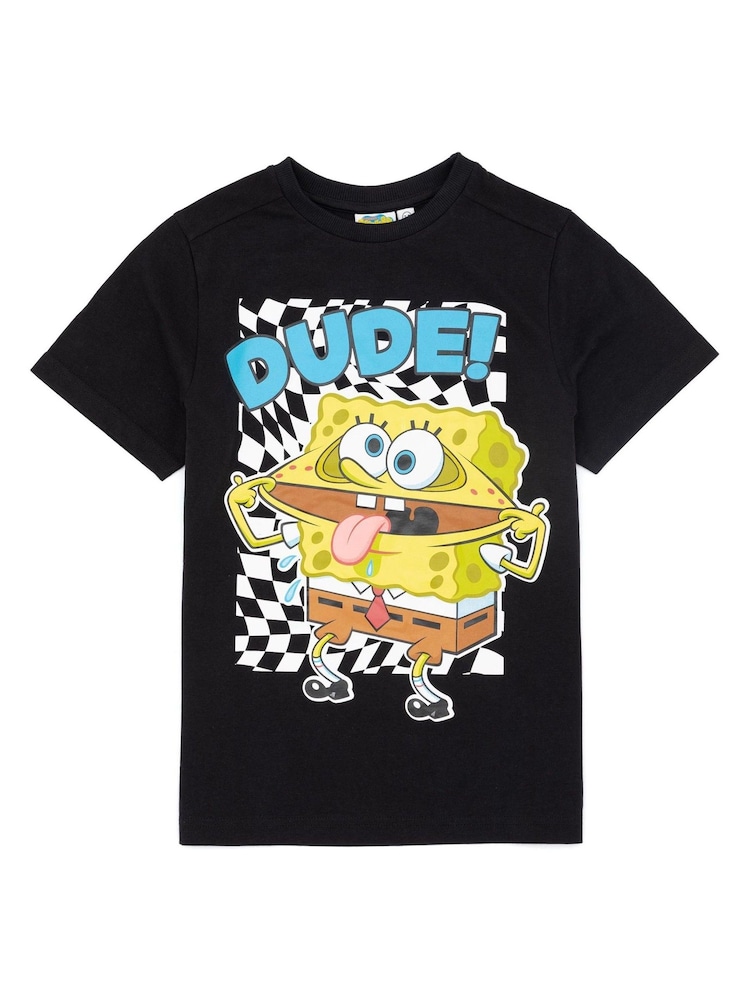 Vanilla Underground Black 100% Cotton Spongebob Dude T-Shirt - Image 1 of 6