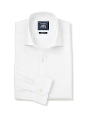 Savile Row Company Klasična pamučna žakardna svečana košulja sa jednom manžetnom - Slika 1 od 3