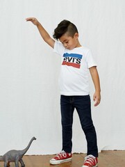 Levi's® White Kids Sports Logo 100% Cotton T-Shirt - Image 1 of 4