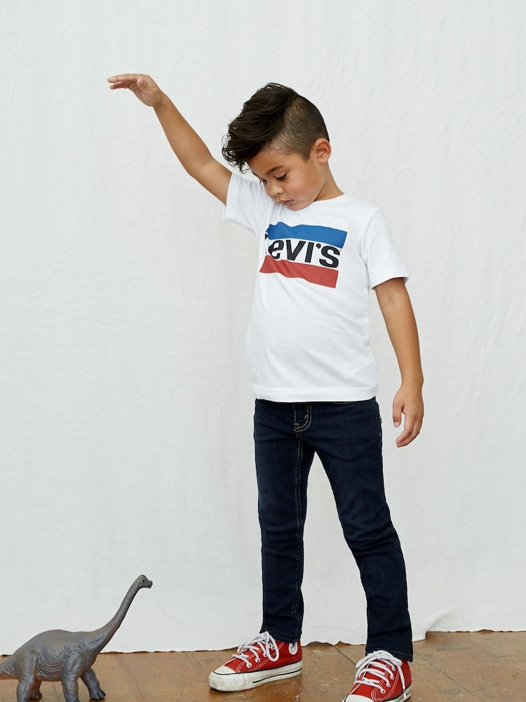 Levi's® White Kids Sports Logo 100% Cotton T-Shirt - Image 1 of 4