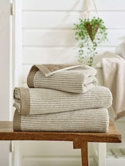 The Lyndon Company Natural Willow Weave Stripe Towel - Image 1 of 2