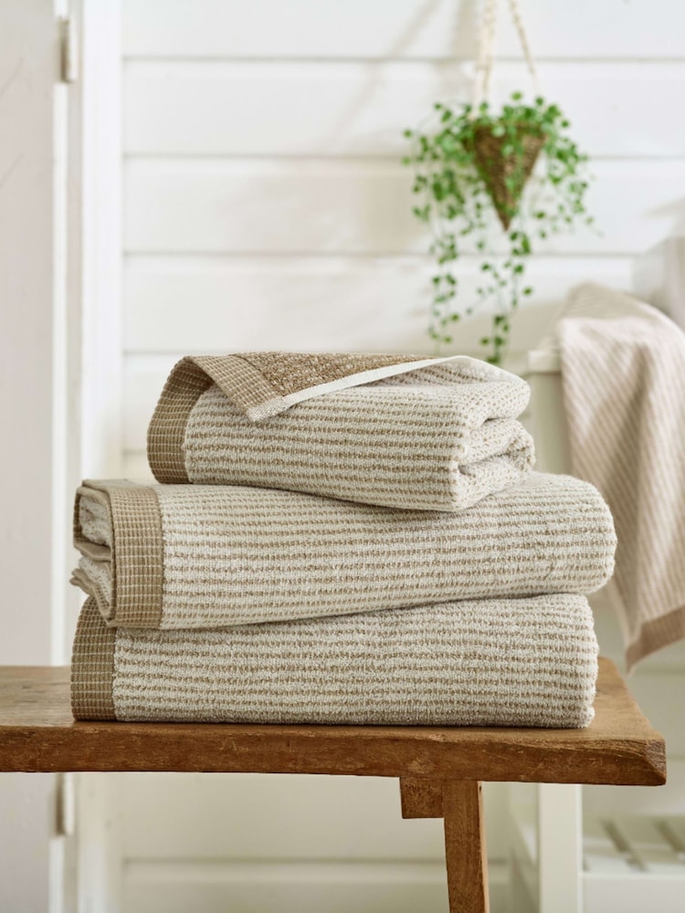 The Lyndon Company Natural Willow Weave Stripe Towel - Image 1 of 2 The Lyndon Company Natural Willow Weave Stripe Towel - Image 1 of 2