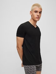 HUGO Black V-Neck T-Shirts 2 Pack - Image 2 of 5