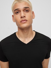 HUGO Black V-Neck T-Shirts 2 Pack - Image 5 of 5