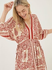FatFace Natural Effie Bandana Midi Dress - Image 3 of 5