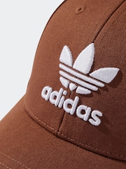 adidas Originals Brown Trefoil 100% Cotton Baseball Cap - Image 4 of 5