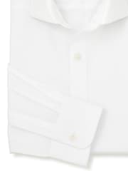 Weiß - Savile Row Company Slim-Fit-Baumwolltwill-Hemd mit einfacher Manschette, formell - Bild 2 von 3