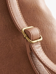 Tan Brown Casual Flap Backpack - Image 8 of 9
