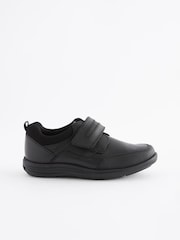 Black Standard Fit (F) School Leather Single Strap Shoes - Image 2 of 7