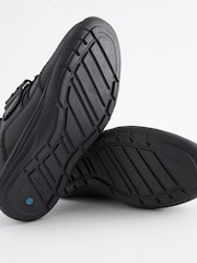 Black Standard Fit (F) School Leather Single Strap Shoes - Image 6 of 7