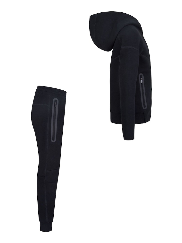 Nike Black Little Kids Tech Fleece Set - Image 4 of 7